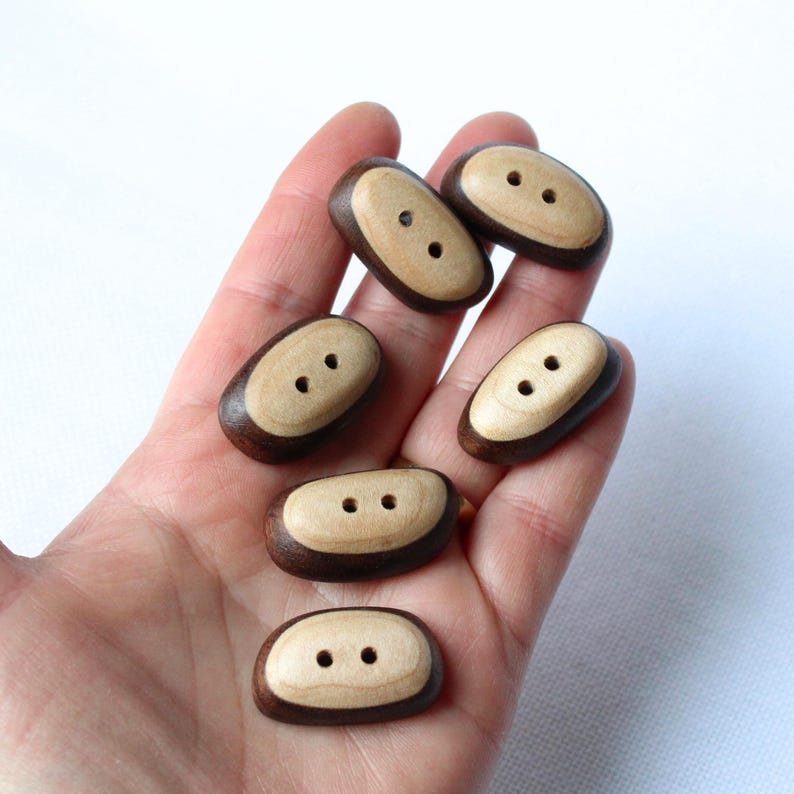 1.25 Inch Buckeye Wooden Sewing Button, Handcrafted in Canada - Etsy