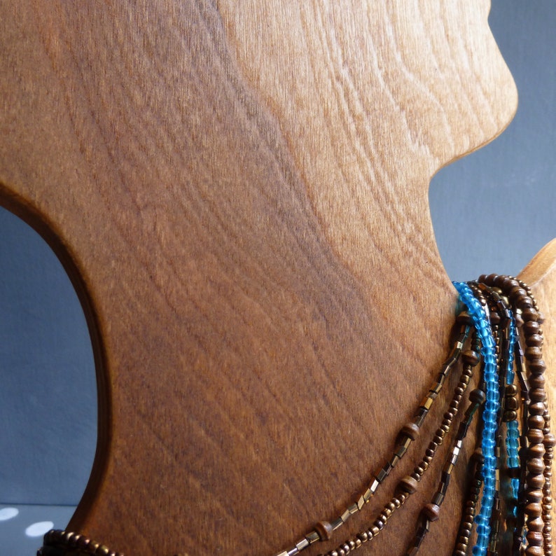 Scarf Display Wood Necklace Holder/ Scarf Bust for Trade Etsy