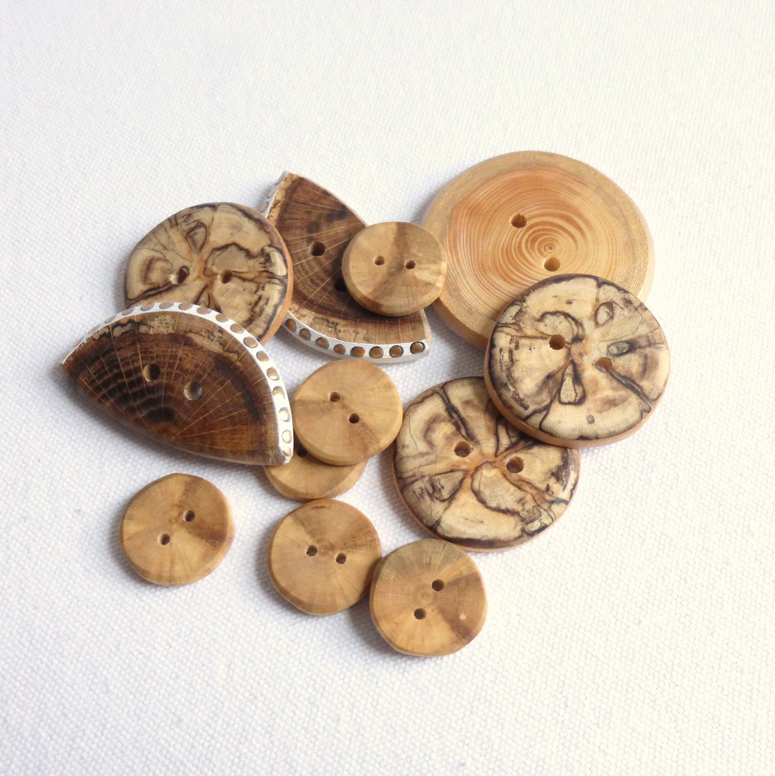 Unfinished Wooden Buttons for Crafts and Sewing 1/2 inch Bulk Pack of 100 Decorative Buttons by Woodpeckers