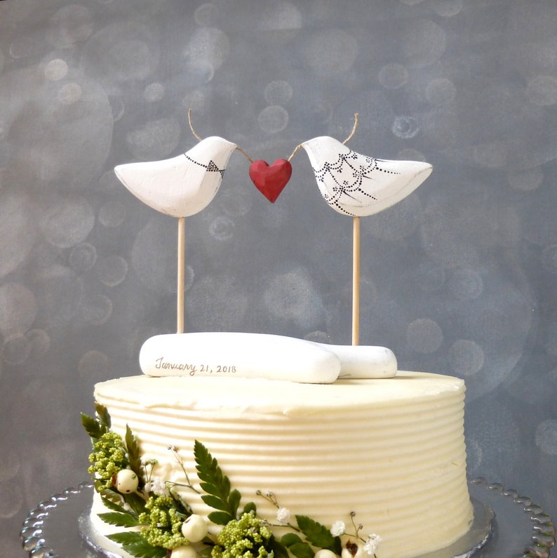 Unique Bride and Groom Love Bird Wedding Cake Topper Love Etsy