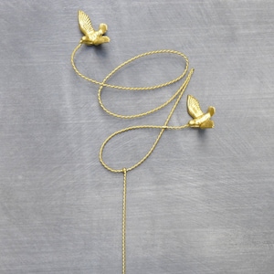 Gold Wedding Topper, Wire Cake Topper, Custom Initial Wire Wedding Cake Topper with Love Birds, Gold Cake Topper image 3