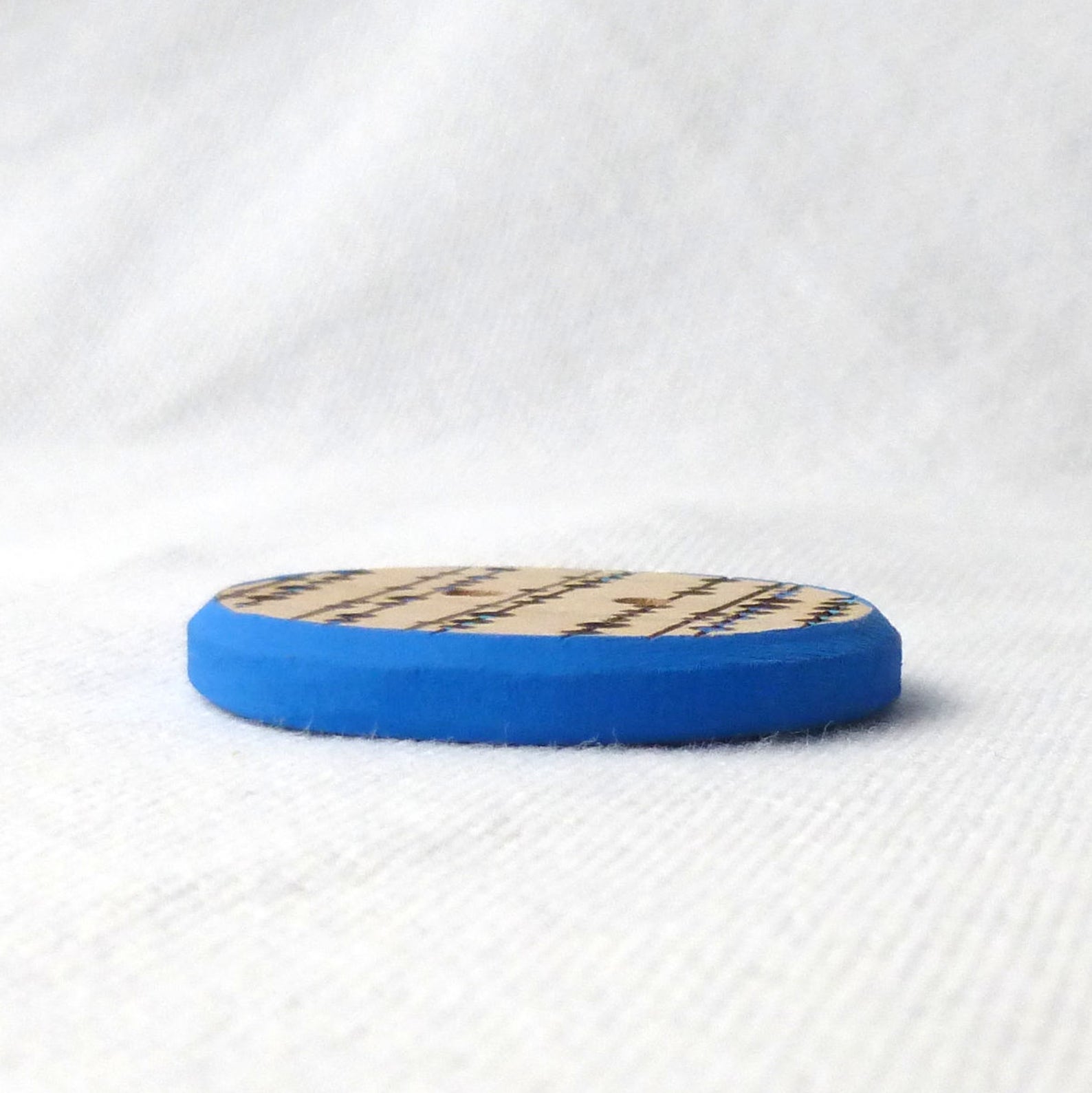 Blue Sewing Buttons Extra Large Button Wood Button Wooden Etsy