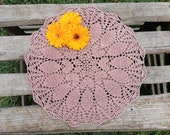 Brown crochet doily tablecloth, cotton doilies, crochet placemats, crocheted doilies, crochet doily napkin, cloth doilies, round table cloth