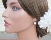 Dangle Stud Bridal Earrings Bow Bridal Earings Wedding Earrings Bridal Jewelry