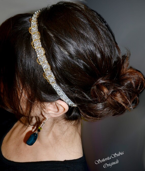 Grecian Goddess Style Headband Silver Gold Greek Roman Crown Etsy