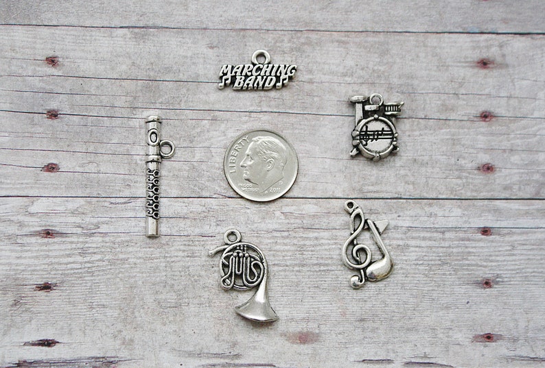 15pc or 5pc Marching Band Charm Set Lot Collection / Jewelry Etsy