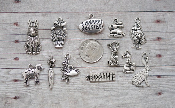 Animal Charms Clip on to Anything Perfect for Charm Bracelets and Necklaces, Bag or Purse Charms, Backpacks, Zipper Pulls - Mixed Wildlife Charms