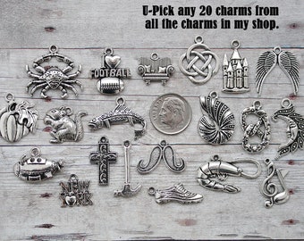 U-PICK Any 20 Individual Charms in my store from all listings, Mix and Match .....This way you get to choose the charms you want! :)