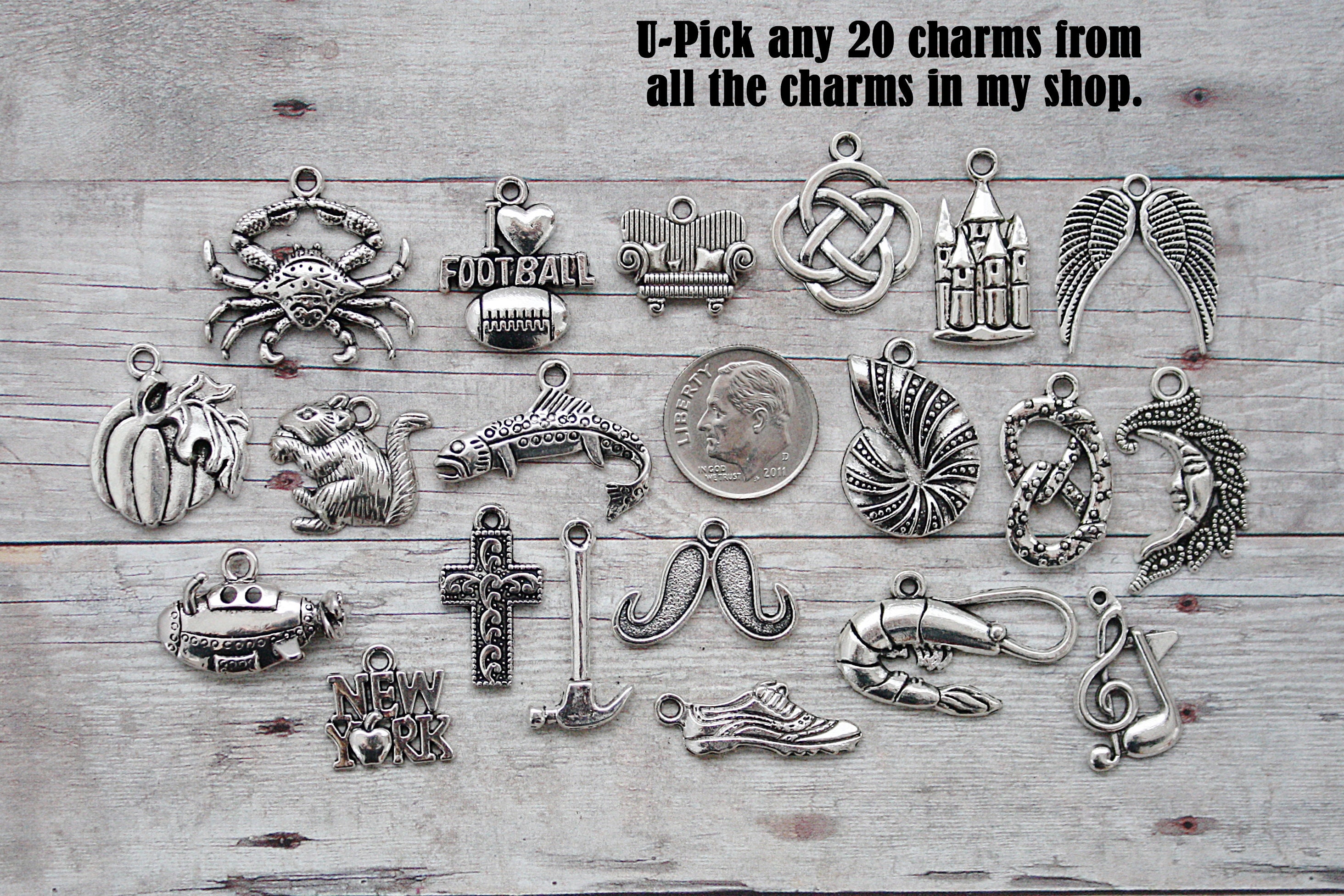 Liquidation Bulk Charms Lot, Pendant Charm Mix, Assorted Charms or