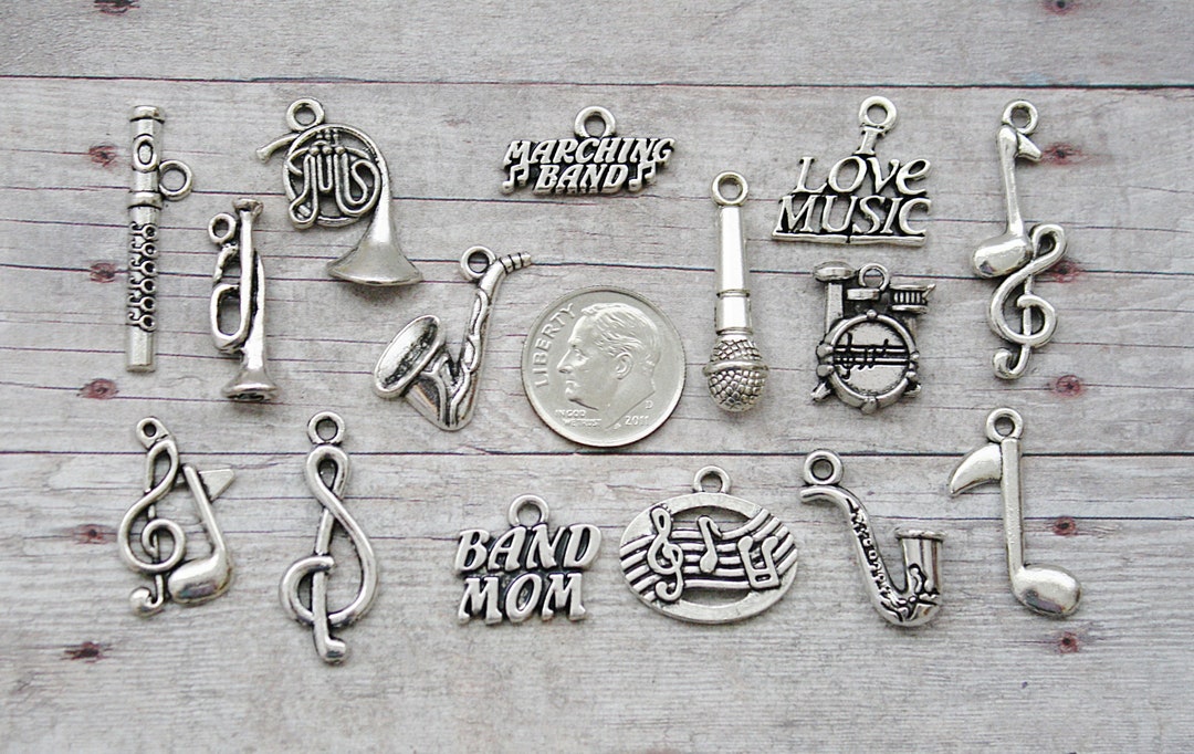 15pc or 5pc Marching Band Charm Set Lot Collection / Jewelry