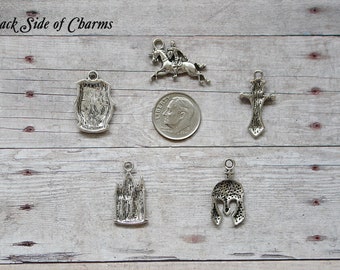 14pc or 5pc Medieval / Knight Charm Set Lot Collection