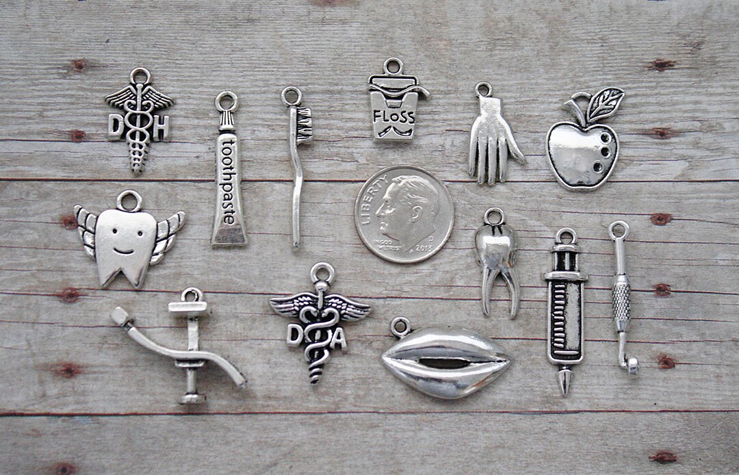 13pc or 5pc Dentist / Dental Charm Set Lot Collection / Jewelry