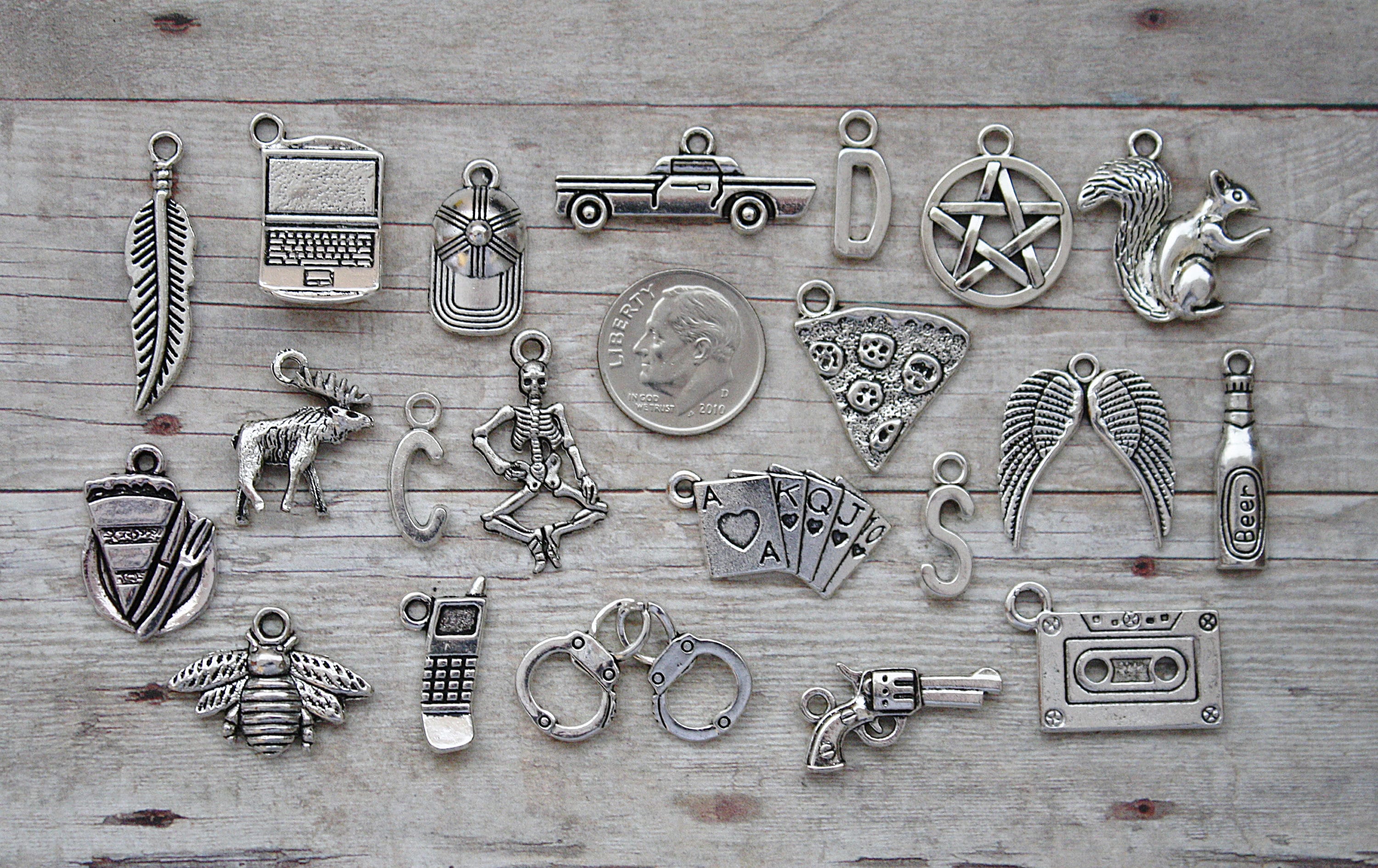 ★本日21時終了PLOW Custom Silver &パールチャームセット 21pc or 5pc Supernatural Charm Set Lot Collection / Choose Charms