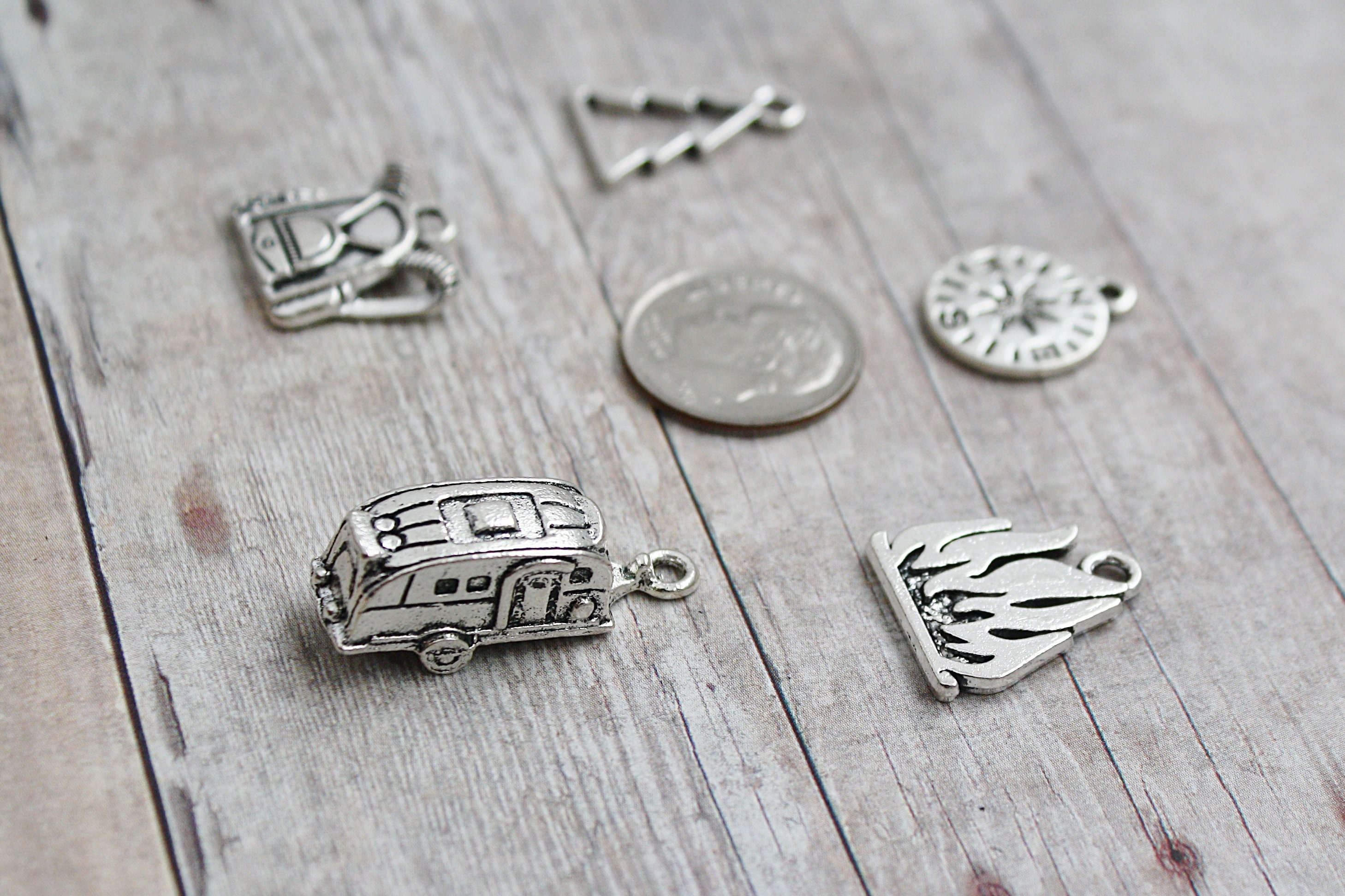 15pc or 5pc Camping Charm Set Lot Collection / Jewelry Etsy