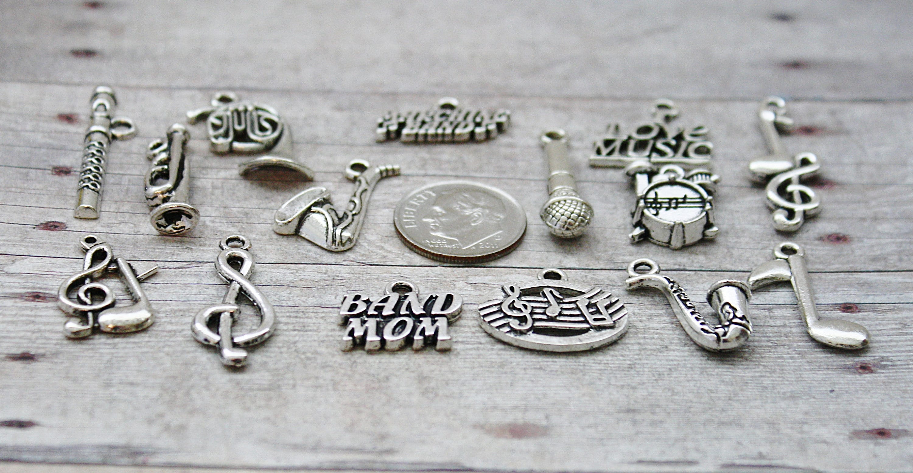15pc or 5pc Marching Band Charm Set Lot Collection / Jewelry Etsy
