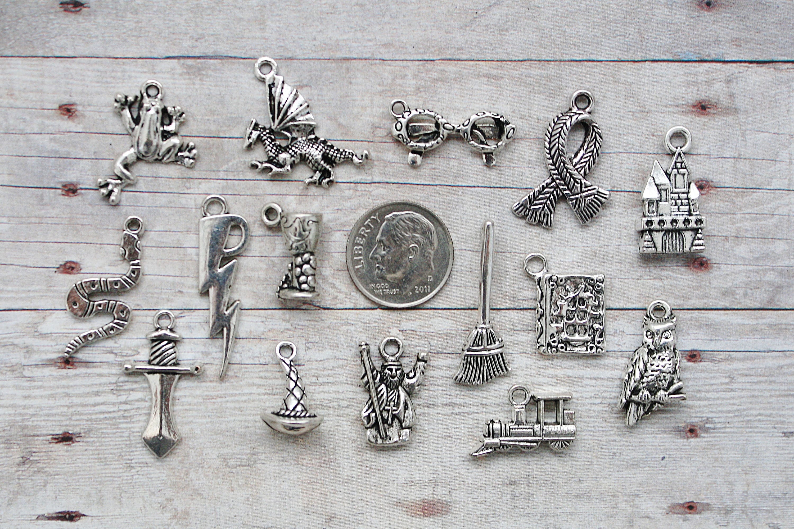 Bulk Charms Bulk Pendants Wizard of Oz Charms Set Antiqued Silver Charms  Fairy Tale Charms Wholesale Charms Themed Charms 70pcs 