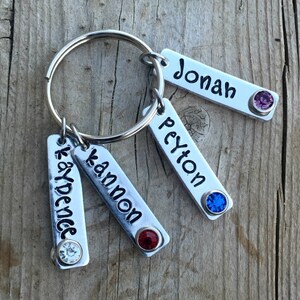 Mom Keychain with kids names, personalized Mother's day gifts, Best gift ideas for her, special jewelry for grandma, custom name key chain image 2