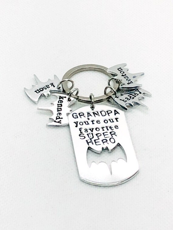 Download Father S Day Gifts For Grandpa Super Hero Keychain Etsy