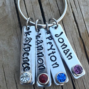 Mom Keychain with kids names, personalized Mother's day gifts, Best gift ideas for her, special jewelry for grandma, custom name key chain image 3