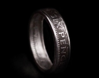 Six Pence Coin Ring