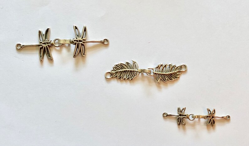 Stylized, Solid Sterling Silver, 2 Part, Hook and Loop Clasps With ...