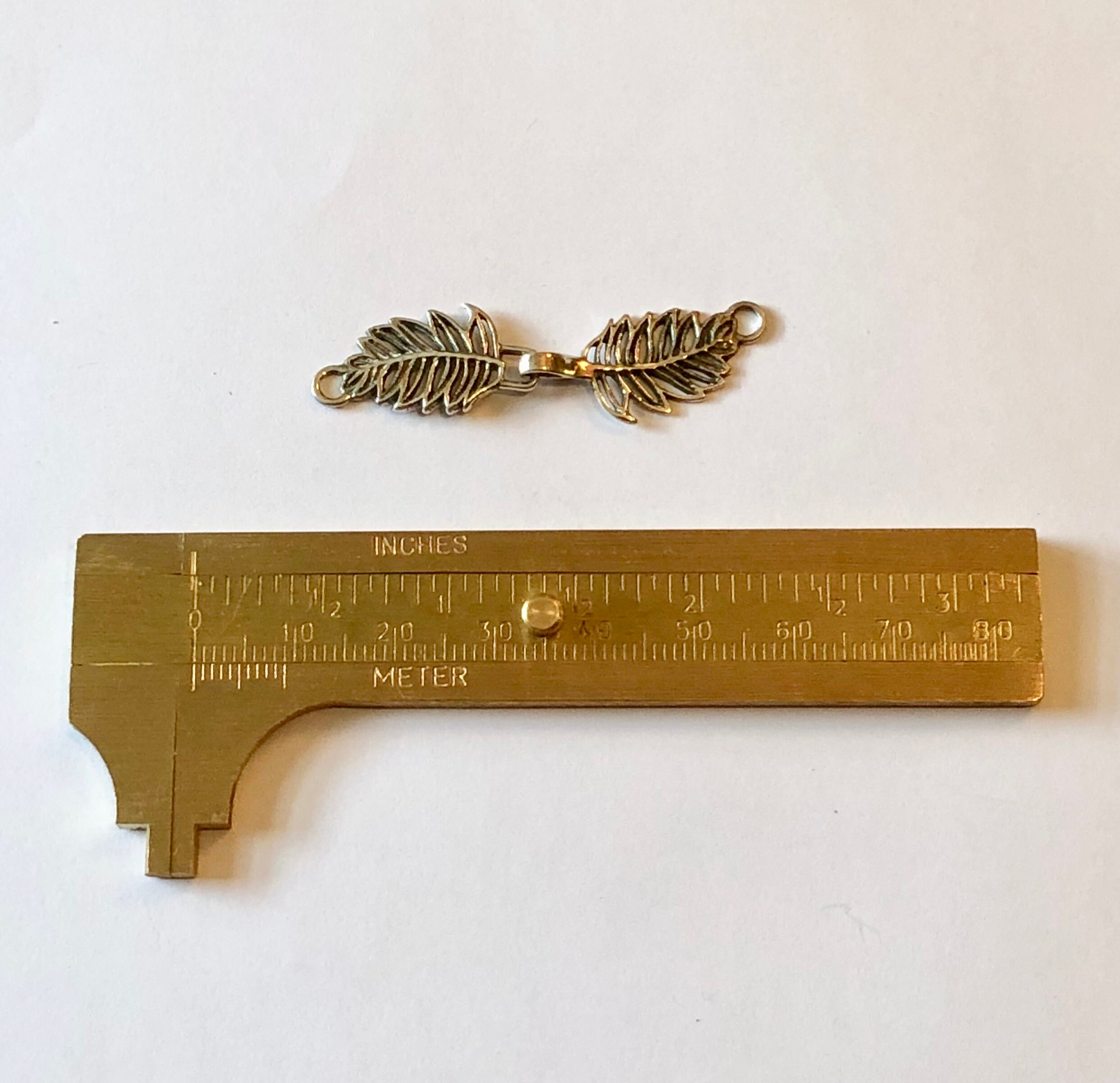 Stylized, Solid Sterling Silver, 2 Part, Hook and Loop Clasps With ...