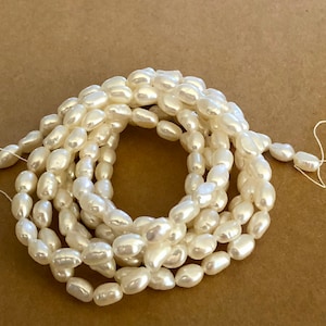 High Luster A Grade White Freshwater Pearl Strands of 60 - Etsy