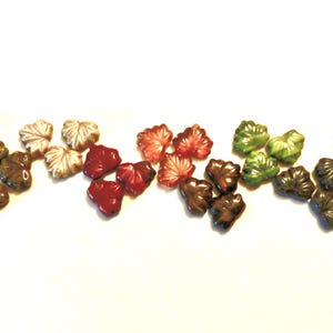 10x13x4mm Tschechische Glasperlen Ahornblatt Mit Ihrer Farbwahl In 20 Stück Partien