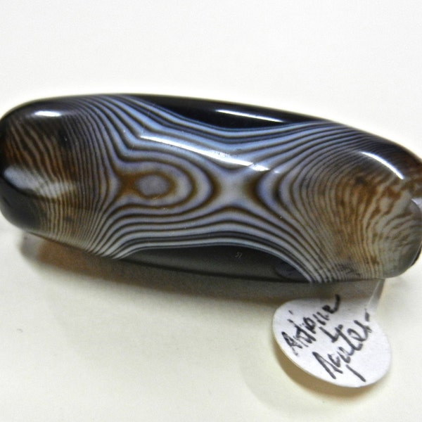 Huge Western Asiatic Banded Agate With Black, White Brown Banding
