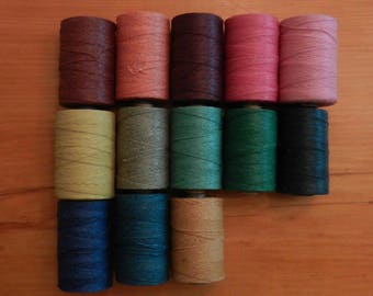 Irish Waxed Linen 4 Ply Spools Of Approximately 300 Feet In A Variety Of Colors For Sewing, Book Binding, Leather Craft, Macrame & Jewelry