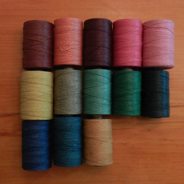 Irish Waxed Linen 4 Ply Spools Of Approximately 300 Feet In A Variety Of Colors For Sewing, Book Binding, Leather Craft, Macrame & Jewelry