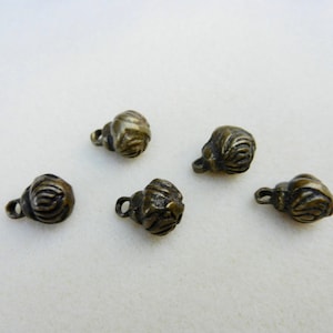 Antique Chinese Heavy Solid Cast Brass Knot Buttons Circa 1900 With Shank For Jewelry Making, Felt Work, Clothing, Art Embellishments