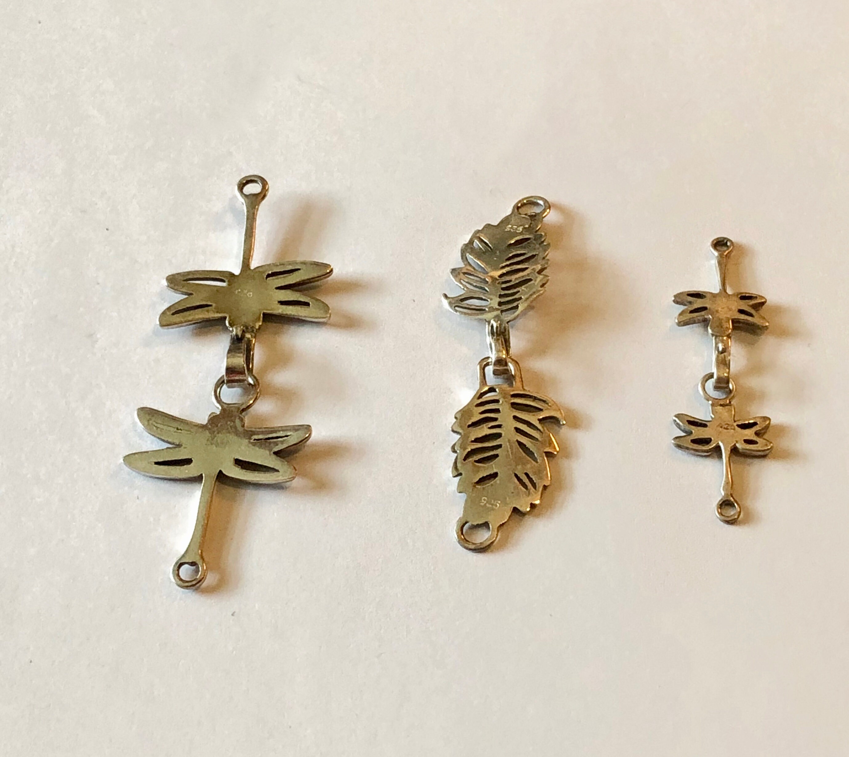 Stylized, Solid Sterling Silver, 2 Part, Hook and Loop Clasps With ...