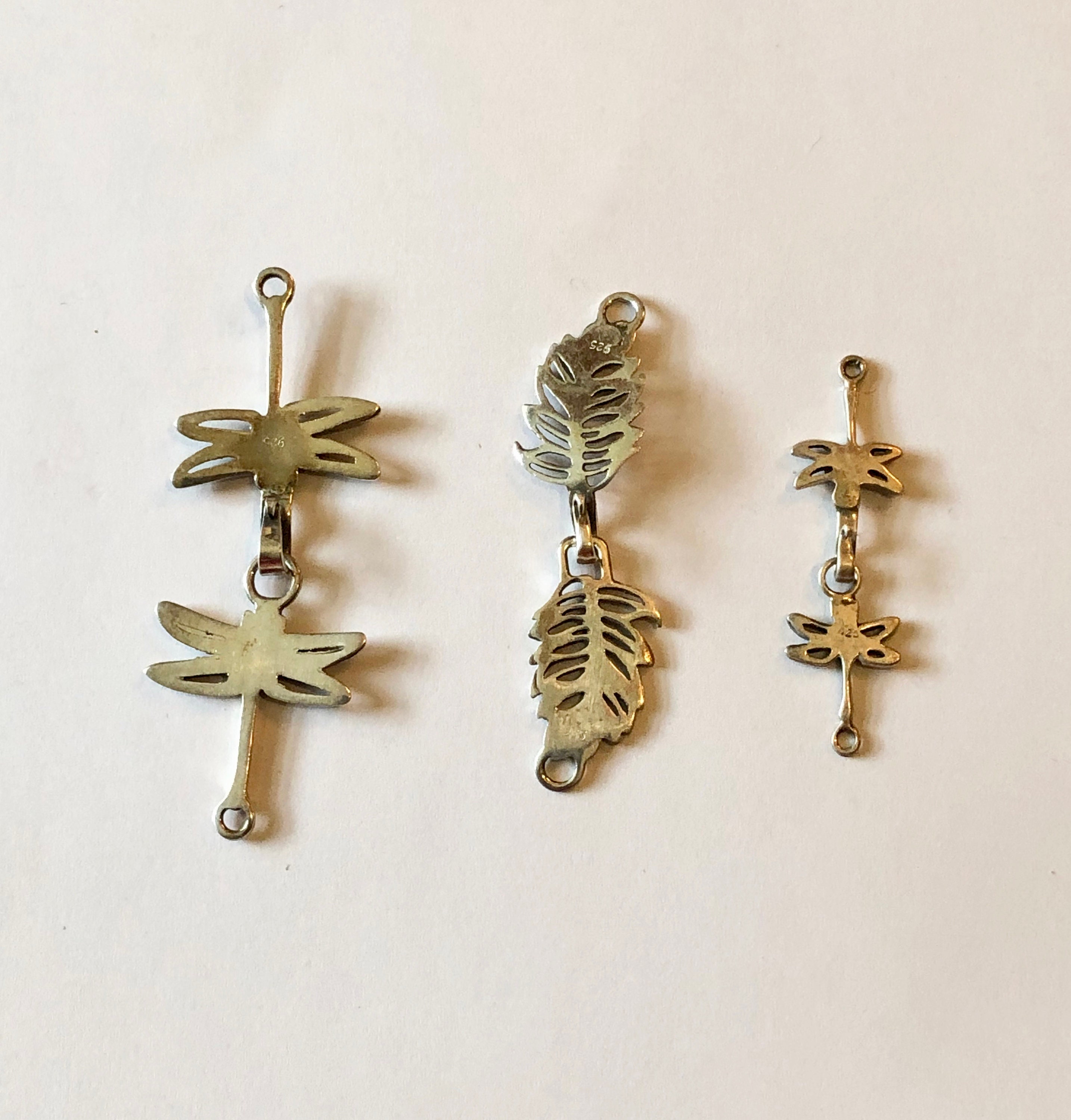 Stylized, Solid Sterling Silver, 2 Part, Hook and Loop Clasps With ...