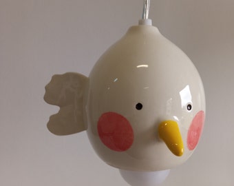 Bird Lamp - Ceiling Lamp, Kids Lamp, Sweet Bird Lamp, Ceramic Lamp, Bird Shade Lamp, Home décor
