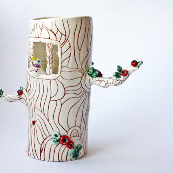 Magic Tree Vase - wheel thrown, handmade ceramics, one of a kind vase