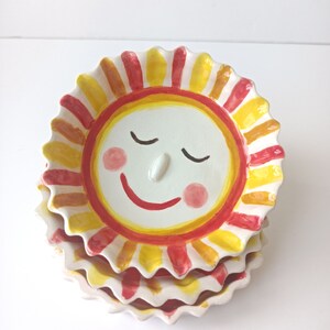 You're my Sunshine Dish, Ceramic Jewelry Dish, small ceramic image 3