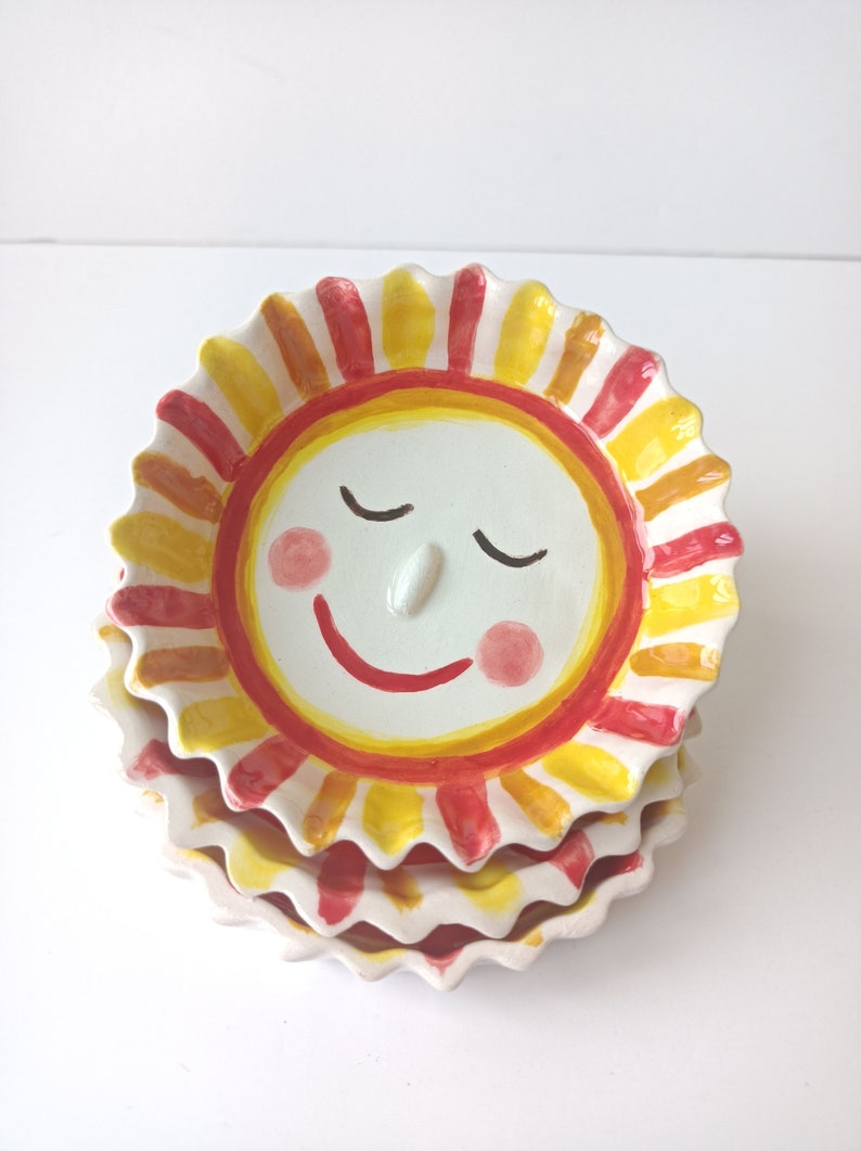 You're my Sunshine Dish, Ceramic Jewelry Dish, small ceramic image 3