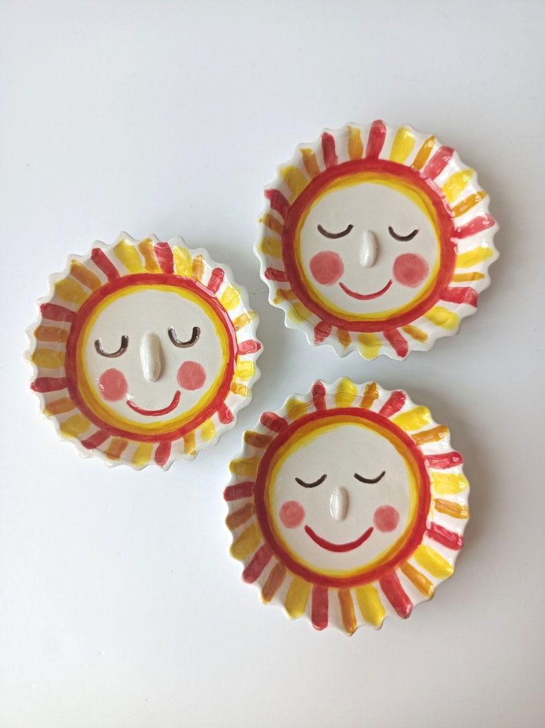 You're my Sunshine Dish, Ceramic Jewelry Dish, small ceramic image 1