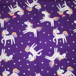 Unicorn Magic - Unicorn Love Purple Fabric