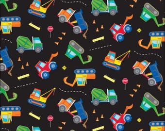Nutex Machine Picture 100% Cotton Fabric Nutex Heavy Machines Road-markings Road Works ...