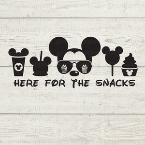 Here for the Snacks SVG: Family Trip Mouse Ears Design (Digital Download)