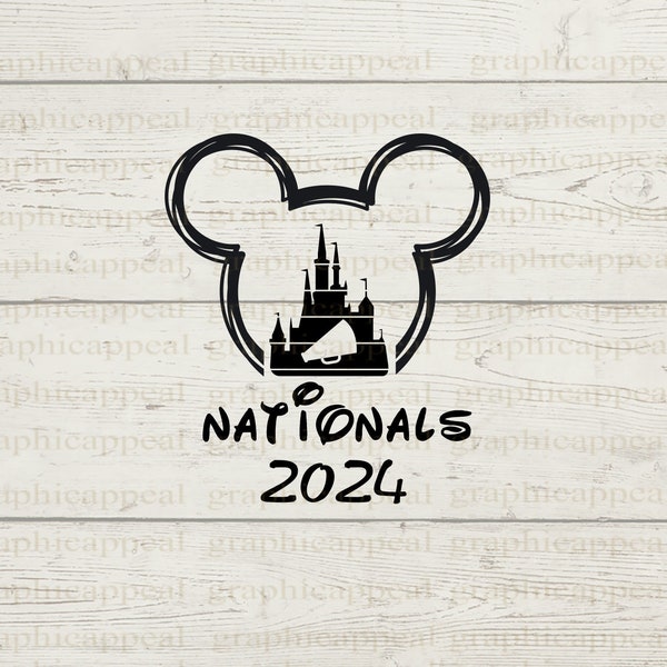 2024, Bundle, Cheer, Nationals, Mouse, Cheerleading, Team, Outline, Svg, Png, instant download, Matching, Family, File