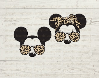 Minnie Mickey Safari-set: luipaardprint, pilotenzonnebril (digitale download)