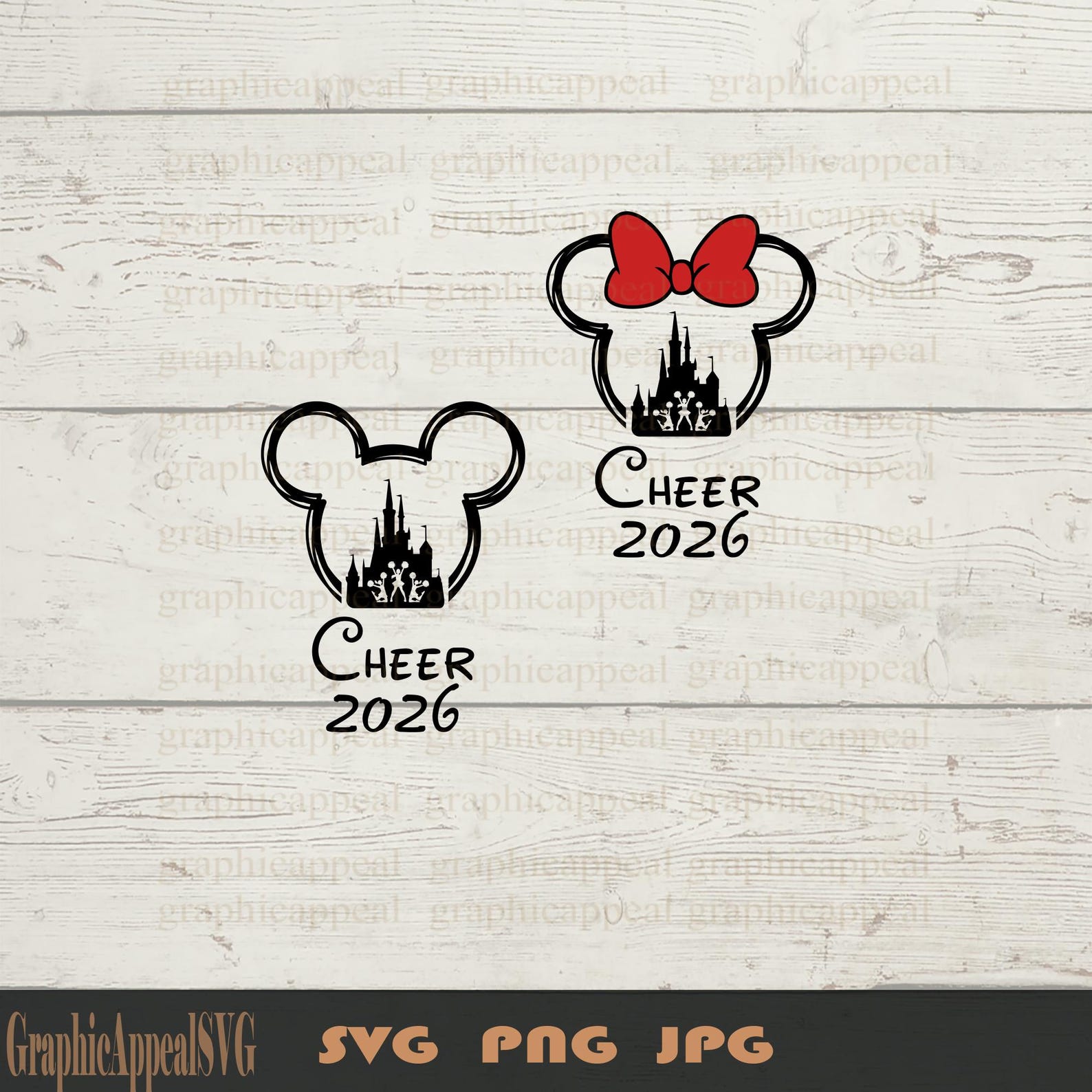 2026 Cheer Mouse With Red Bow SVG: Competition Team File Jpeg Png Svg ...