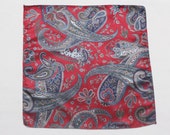 80 39 s Vintage quot TERRY quot Pattern Pocket Square