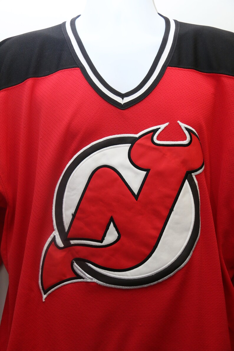 Men/'s Exclusive Rare 90/'s Vintage Starter NEW JERSEY DEVILS Hockey Jersey Sz Medium