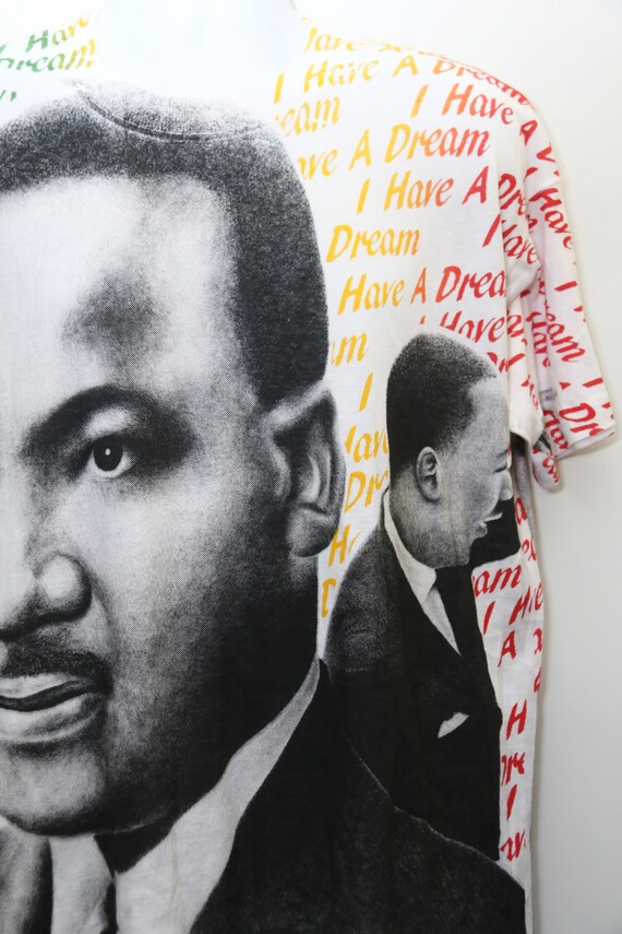 90 ' s très Rare Sz : Vintage « MARTIN LUTHER KING » All-Over-Print Tee Sz : Rare grande (exclusif) ca03f1 90 ' s très Rare Sz : Vintage « MARTIN LUTHER KING » All-Over-Print Tee Sz : Rare grande (exclusif) ca03f1