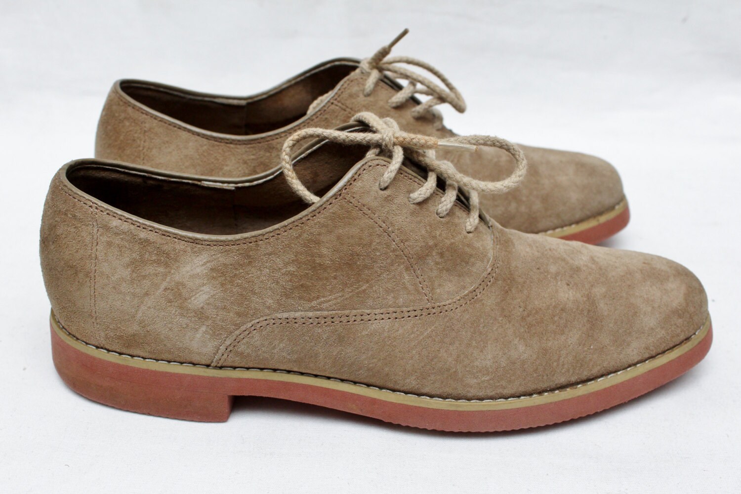 Rare 80's Vintage HUSH PUPPIES Tan Suede Etsy