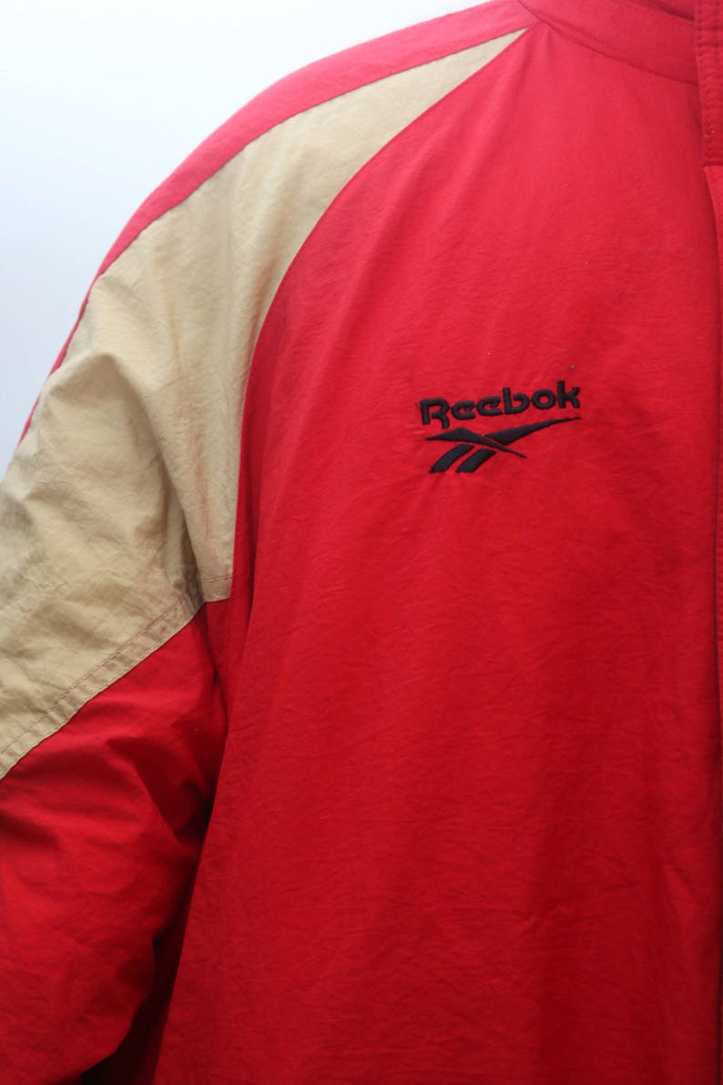 LARGE Rare 90/'s Vintage Pro Line Reebok SAN FRANCISCO 49ERS Puffer Windbreaker Winter Jacket Sz